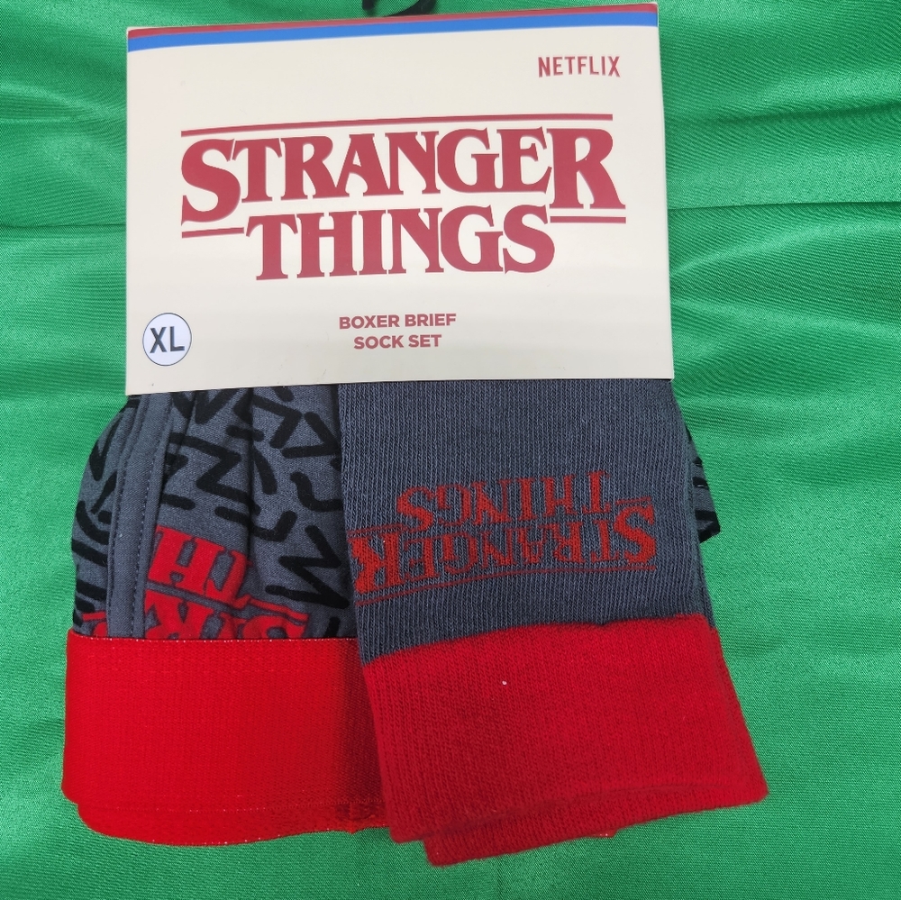 Stranger Things Boxer Brief Sock Set - Men’s Size XL - Fan Gift